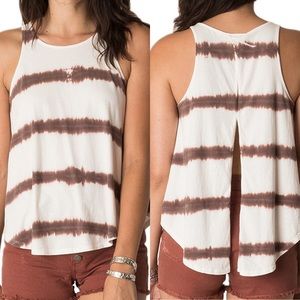 White Crow open back tie dyed tank